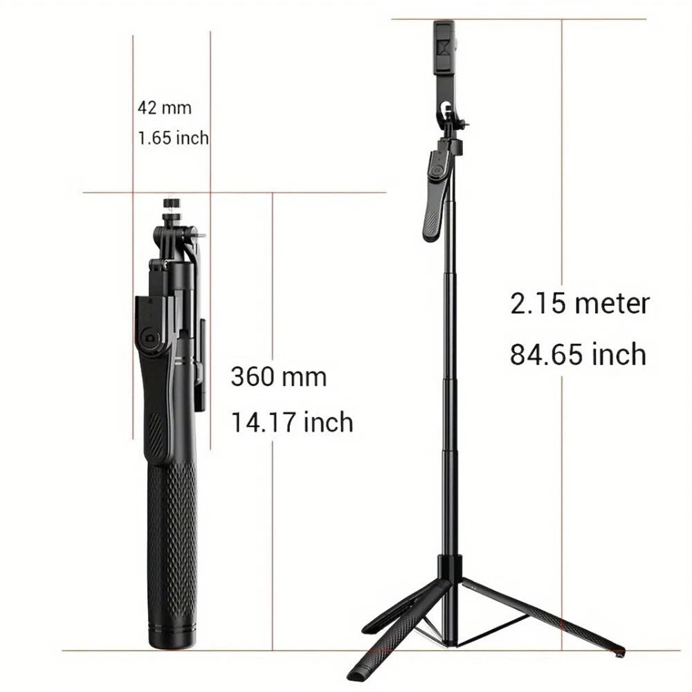 360° Rotating Pan-Tilt Selfie Stick Tripod